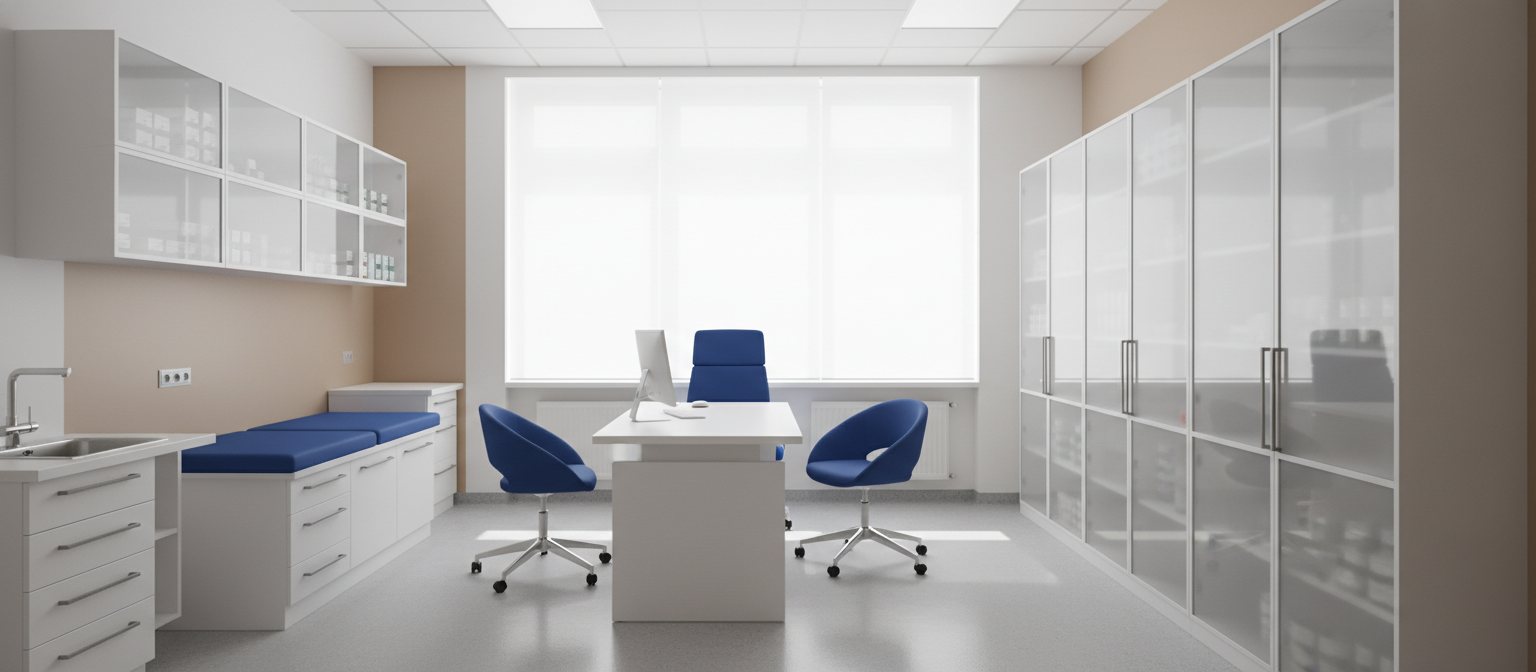 Eine saubere Praxis in Krefeld, wo gerade eine Praxisreinigung stattgefunden hat