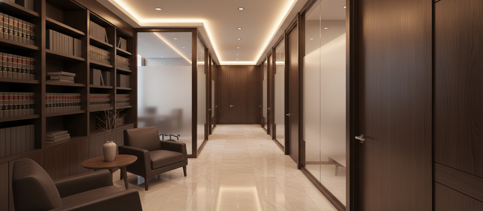 Eine sauberes Kanzlei in Krefeld, wo gerade eine Kanzleireinigung stattgefunden hat